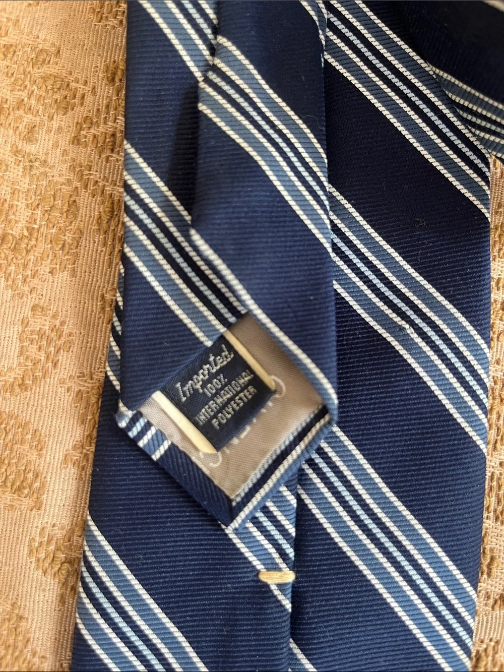 Vintage Givenchy navy striped men’s tie